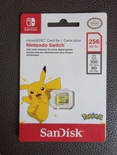 SanDisk Pikachu 256GB MicroSDXC Card Nintendo Switch Brand New Sealed Free Ship