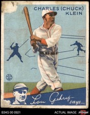 1934 Goudey #10 Chuck Klein Cubs HOF 1.5 - FAIR