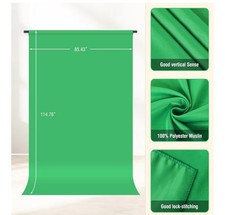 LimoStudio 9 x 15 ft Screen Chromakey Muslin Backdrop Background - Green