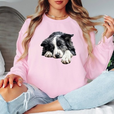 Border Collie Hundeliebhaber Damen Sweatshirt Tier Pullover Geschenk für Sie