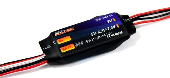 AEO RC Model Input 9V-21V Output 5V 6.2V 7.4V Max 5A R/C Hobby UBEC BEC AC897 - Image 2 of 2