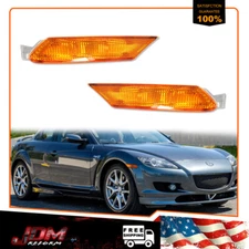 For 2004-2008 Mazda RX-8 RX8 OE-Style Amber Lens Front Side Marker Lights 2PCS