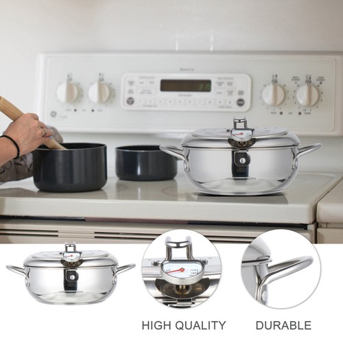 Nonstick Fryer Pan Deep Fryer Pan Japanese Deep Frying Pot Japanese Tempura Pot - Picture 3 of 12