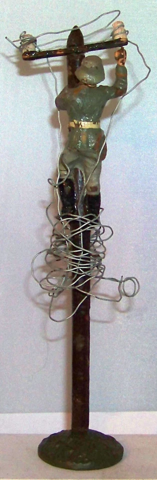 Lineol Composición Soldado Alemán en el Poste Teléfono Foto 2 de 2