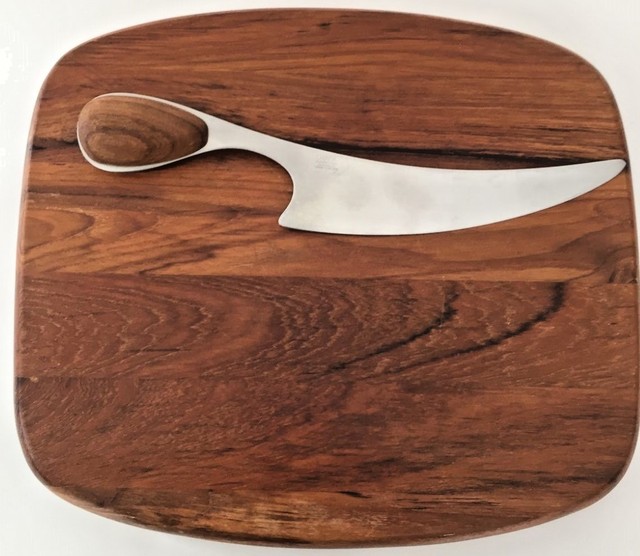 Dansk Mid Century Modern Danish Teak Cheese Board & Matching Knife eBay
