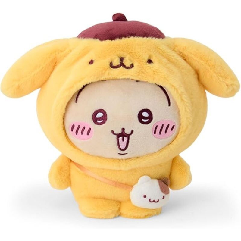 Sanrio Pom Purin x Chiikawa Usagi Plush Doll JAPAN OFFICIAL