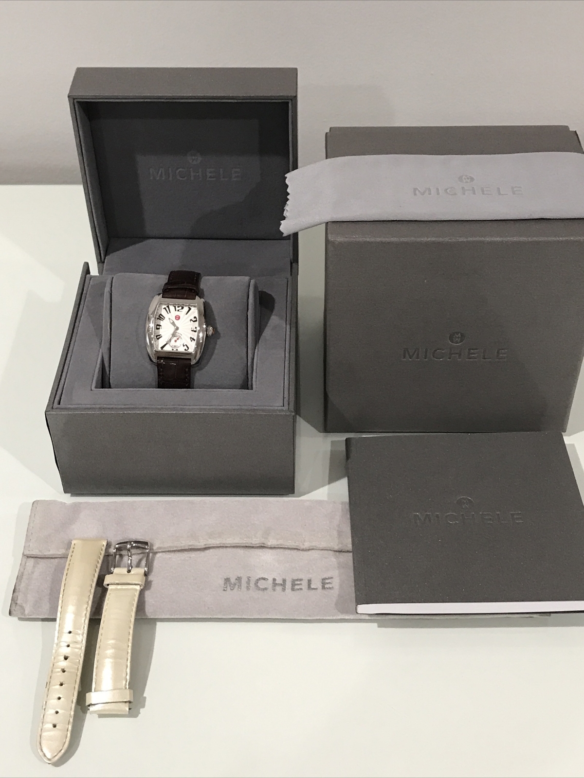 MICHELE Mini Urban Stainless Steel Women's Watch MW02A00 Full Set ...