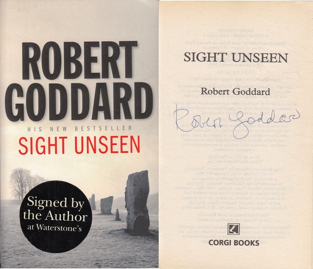 Sight Unseen - Robert Goddard - Corgi - SIGNED - Good - Paperback