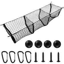 3 Removable Pocket Elastic Cargo Net for Truck Ford/GMC/Honda ect (53" x 11.8")