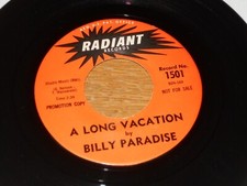 BILLY PARADISE 45.  SOMETIME. ALL TIME  /  A LONG VACATION.  VG+.