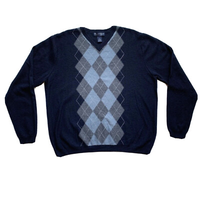 Davis Squire 100% Extra Fine Merino Wool Sweater Men XL