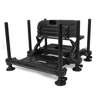 Preston Absolute Station Graphite - Sitzkiepe, Kiepe, Sitzbox zum Angeln, Box