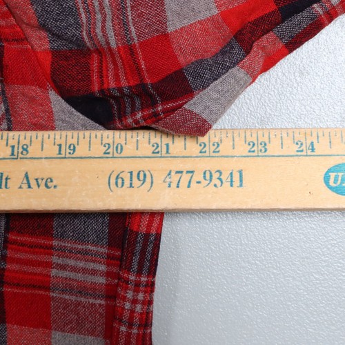 Vintage Pendleton Plaid Wool Jacket Shirt Size M Red Made in USA - Picture 5 of 17