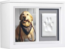 New Pet Photo Memory Box Impression Kit for Dog or Cat Paw Print Memorial Urn