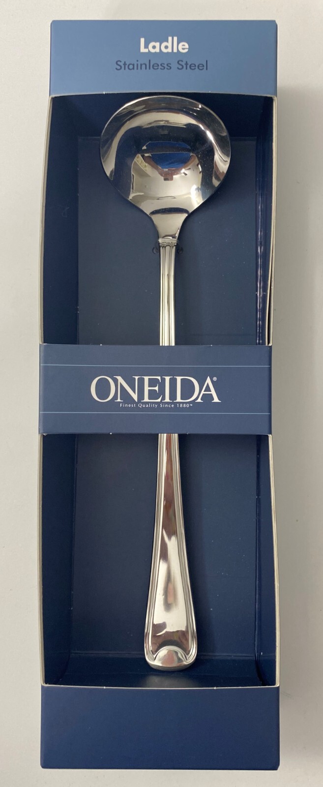 ONEIDA Flambe Everyday Flatware Oversized Gravy Ladle Stainless Steel ~ NIB