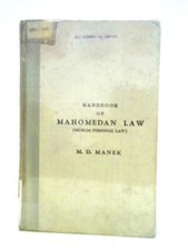 Handbook of Mahomedan Law (Mohanlal Dayalji Manek - 1956) (ID:57777)