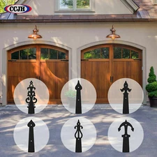 CCJH 1PC Handle/6PC Steel Decorative Garage Door Handle Hinge Set Hardware