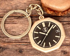 Luxury Swiss Style Watch Dial Keychain Premium Collectible Rare Piece ROSE BLACK