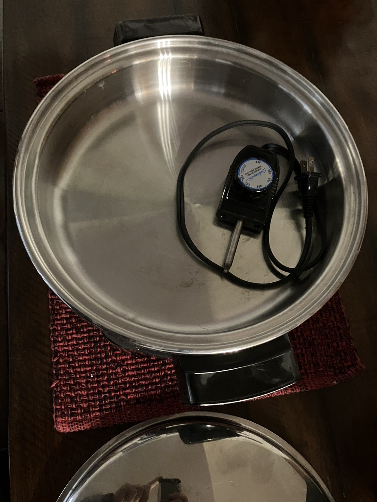 HUGE 12" Saladmaster 7256 STAINLESS STEEL Oil Core ELECTRIC SKILLET Vapo Lid eBay