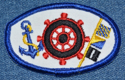 Original Vintage 70s Yacht Club 3'' Patch Sailboat Anchor Ocean Lake Beach