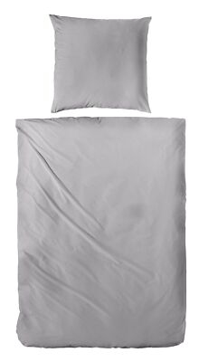 Primera Halbleinen Sommer Bettwäsche 135x200 anthratzit grau uni 183001-888