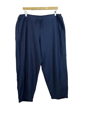 Poetry Women s Cotton Wide Leg Navy Blue Cropped Pants Size 16 NWT
