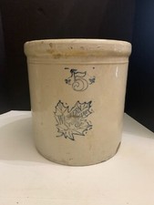 Antigua vasija de gres Western Pottery Co Monmouth Illinois de 5 galones pesada