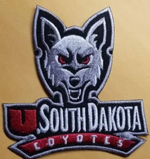 Embroidered University of South Dakota Coyotes Patch approx 3.5x3.5"