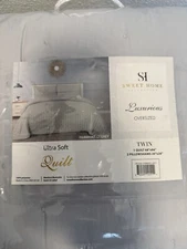 Twin Quilt Set (sweet Home Collection).  Very Very Soft Grey