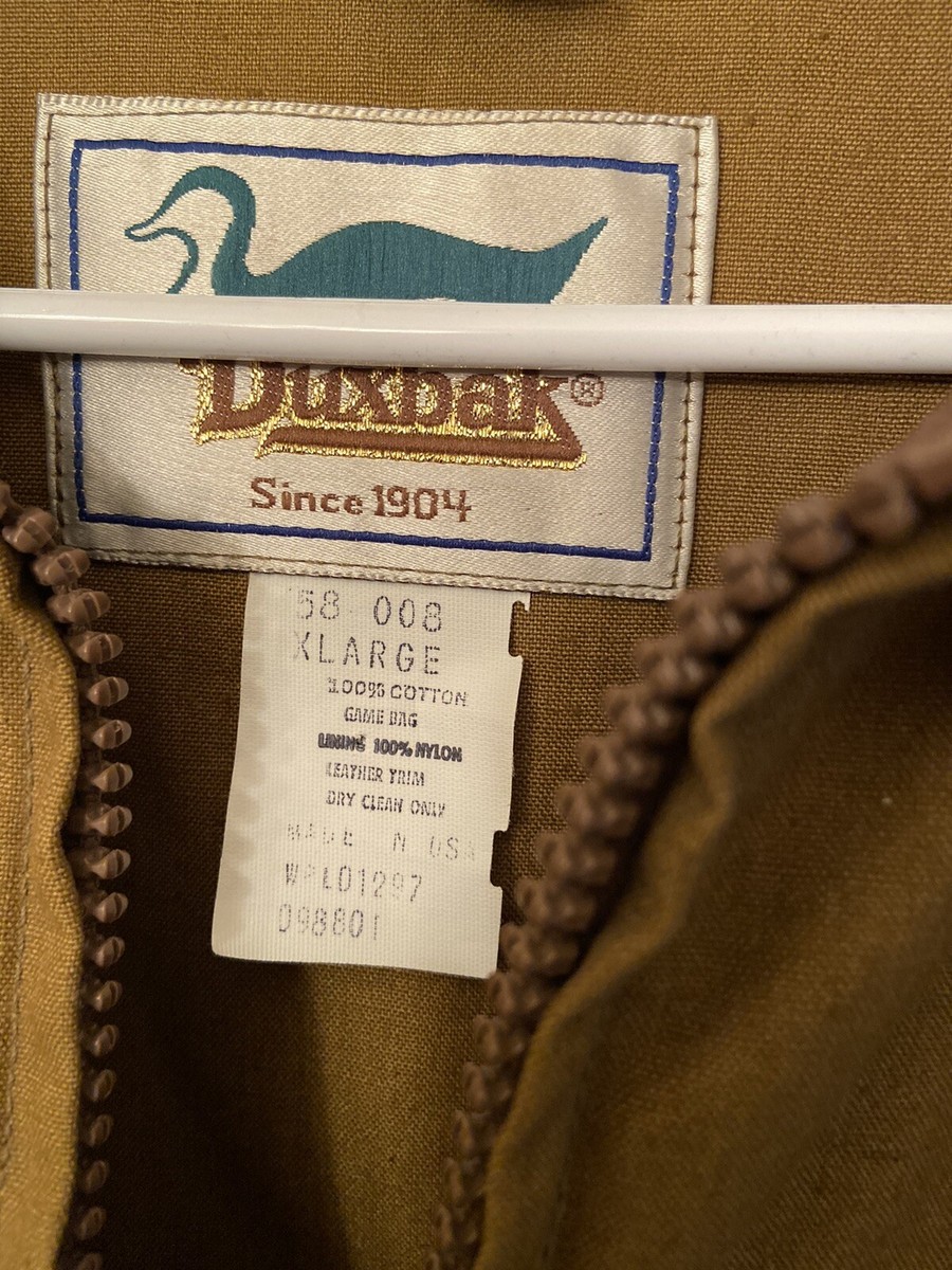 Duxbak Canvas Hunting Jacket With Game Pouch | eBay