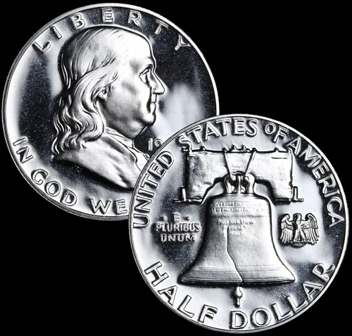 Franklin Half Dollar CHOICE GEM BRILLIANT PROOF ULTRA 90% Silver Random date