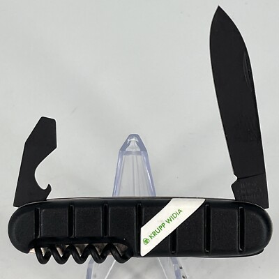 Richartz Solingen Germany BLACK INOX Folding Pocket Multitool Knife KRUPP WIDIA