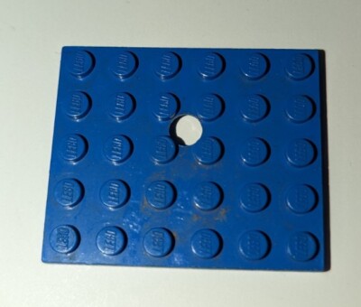 LEGO 5x6 MODIFIED BLUE PLATE WITH HOLE PIECE PART # 711 VINTAGE