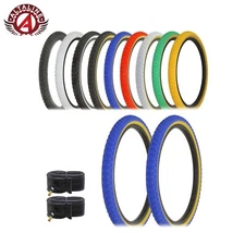 2 ALTALINE BICYCLE 20 X 1.75 BMX TIRES COMP III TREAD MULTIPLE COLORS W/ TUBES.