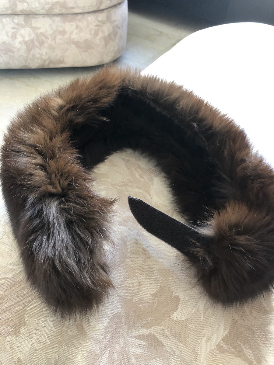 Brown Fur Bloomindales Head Band | eBay display picture 3