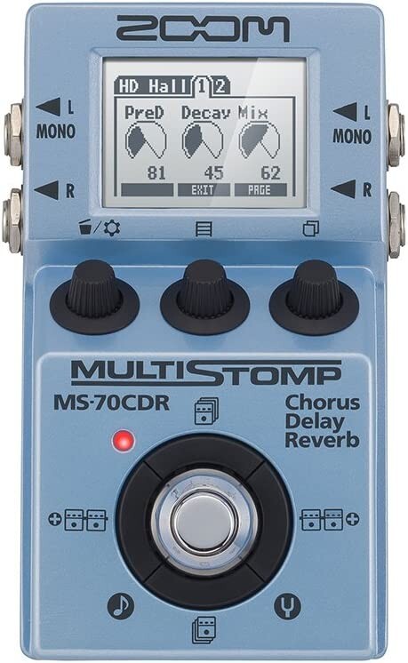 ZOOM MS-70CDR MultiStomp Chorus Delay Reverb Pedal 100