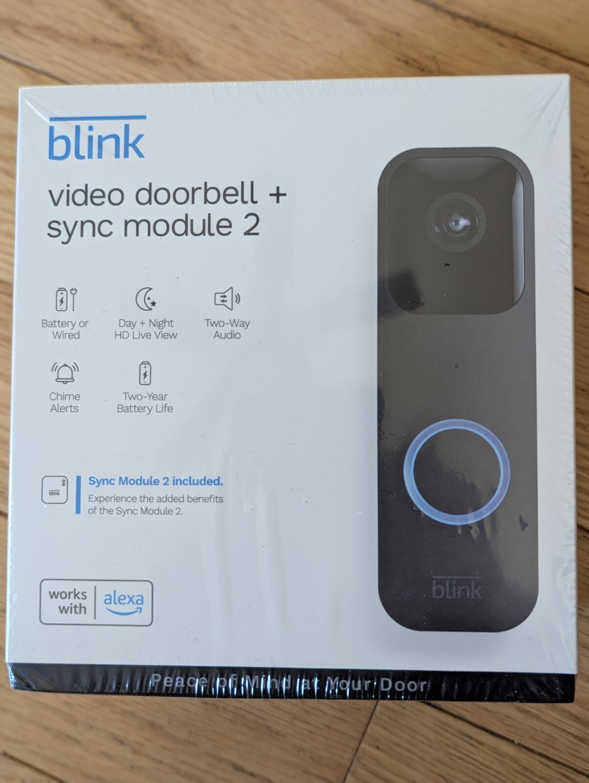 Blink Video Doorbell + Sync Module 2 **Brand NEW**-image
