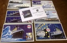 Modern Set of SIX Postcards: the TITANIC TRAGEDY. Mint Condition. Free p&p