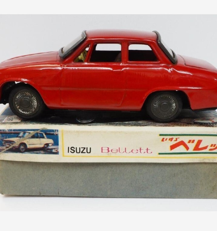 Asahi Toy Isuzu Bellet Red Red Tin FriXion Miniature Car W Asahi Toy Isuzu Bellet Red Red Tin FriXion Miniature Car W
