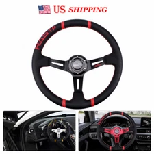 Racing Black 14" 6-Hole Deep Dish Drifting Sport Steering Wheel US Stock