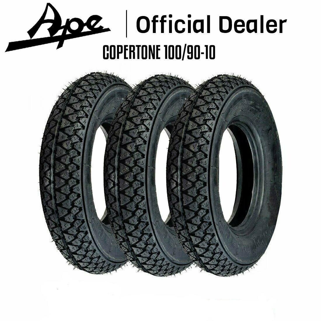 Deestone 3 Pneumatici 100/90-10 Compatibili Con Piaggio Ape 50 Moto - Foto 4