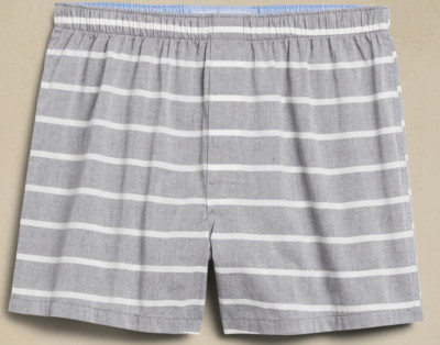 MENS SIZE XL 40-42 BANANA REPUBLIC SIGNATURE STRIPES COTTON BOXERS NWT