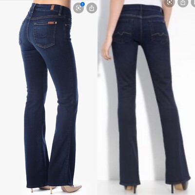 Dark Flared Boot Jeans 7FAM | eBay