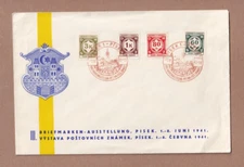 Bohemia & Moravia # O4, 05, 06 & O10 - oversized 7 June 1941 Pisek Stamp Show