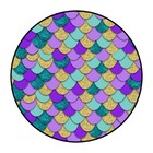 30 mermaid birthday party stickers, labels, tags, envelope seals 1.5" round