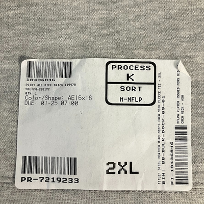k Aaron Rodgers #12 Player Issued Jersey Style Crewneck Sweatshirt