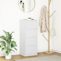 Sideboard Weiß 37,5X35X99 Cm Holzwerkstoff