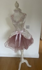 White Lace Torso Mannequin Girls Childs Floral Ballerina Wooden