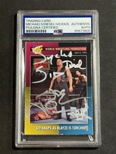 SHAWN MICHAELS, DIESEL, & SID VICIOUS 1995 WWF MAGAZINE SIGNED AUTO CARD PSA/DNA
