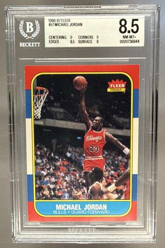 1986-87 FLEER MICHAEL JORDAN #57 ROOKIE BULLS BGS 8.5 RC